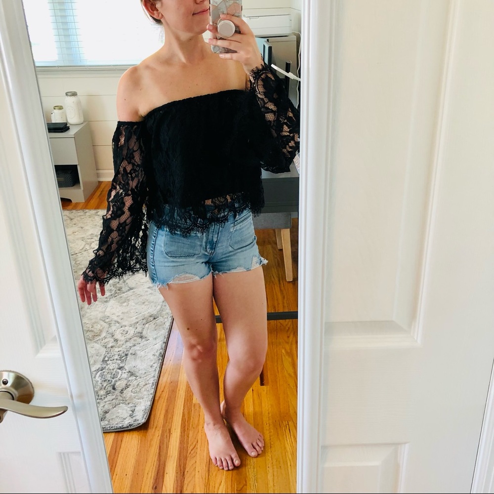 Forever 21 Off the Shoulder Crop Top